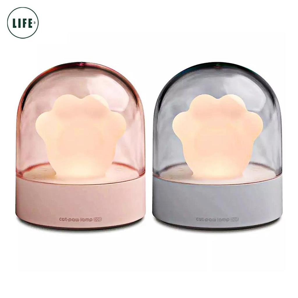 Xiaomi 3life Cat Paw Night Light Музыкальная шкатулка для друга Спальня Мини Милый мультяшный прикроватный светильник USB Перезаряжаемый атмосферный декоративный светильник