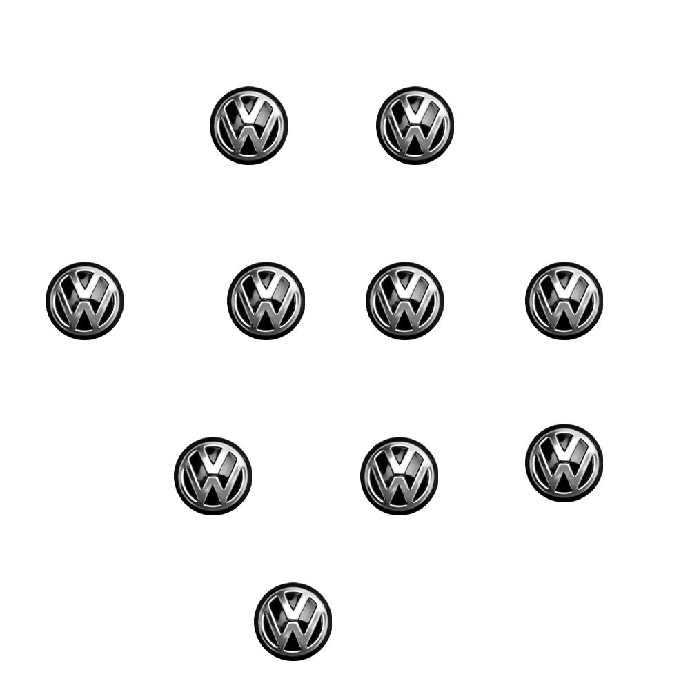 10Pcs 3D Car Styling Remote Control Key Logo Car Sticker for VW GTI Jetta Golf Beetle CC EOS R32 MK4 golf motion MTM Volkswagen zr4