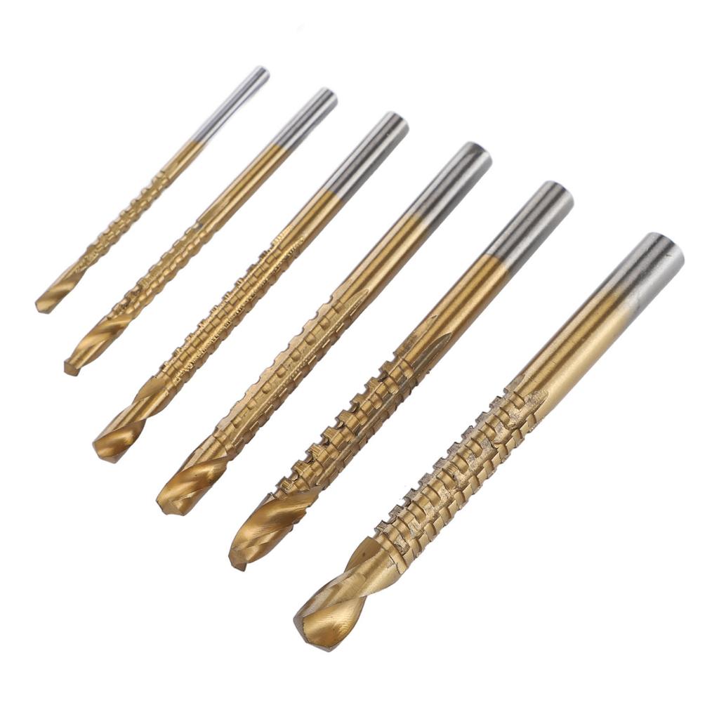 6 Pcs  Drill Bit 3 4  6 6. 8mm Serrated Side Saw Drill Bits for Wood PVC Plastic Board Groovi