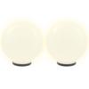 VidaXL 2x Lampe à LED sous Forme de Boule Sphérique Terrasse Éclairage Chemin 50657