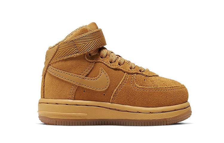 Nike Air Force 1 LV8 3 Амортизация Устойчивая к истиранию Амортизация, Износостойкие Высокие Детские Кроссовки Пшеничный CK1407-700