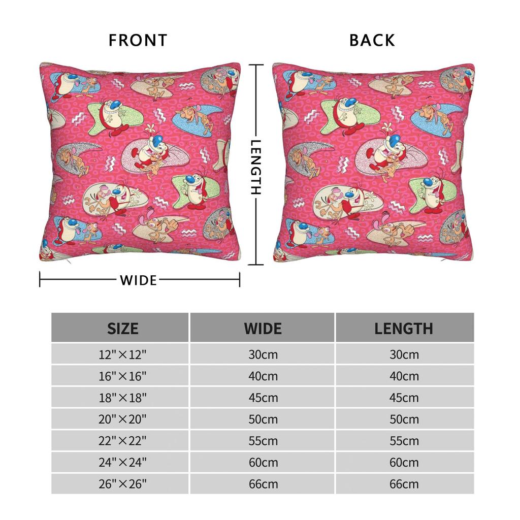 R-Ren & S-Stimpy Show Pillow Case Fashion Pillow Cover Soft Pillowcases For Sofa Car Home Decor