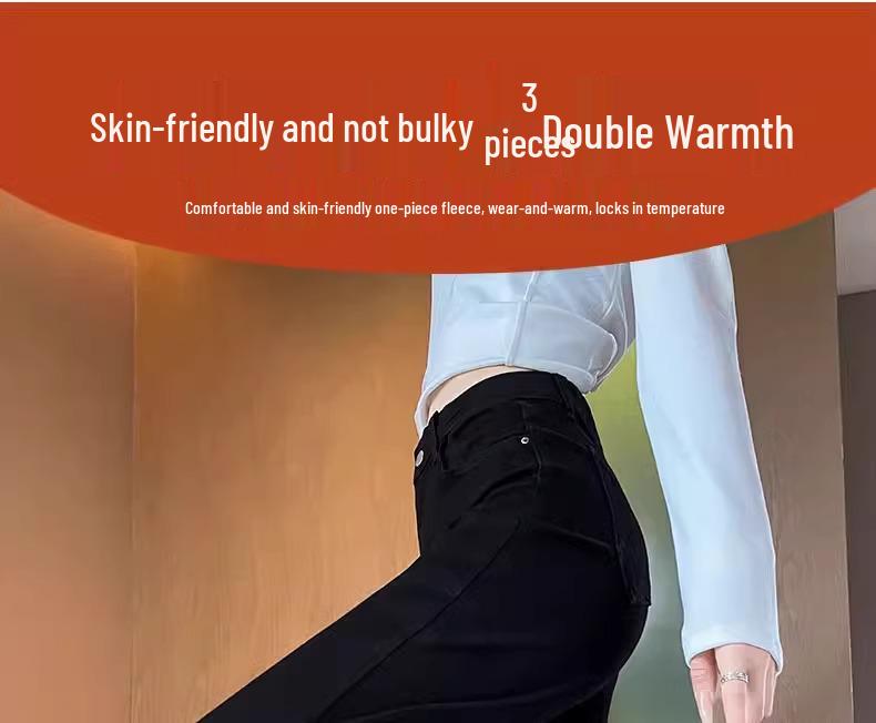 Женские черные джинсы с высокой талией, облегающие, прямого кроя - 2025 Весна/Осень, стиль для миниатюрных