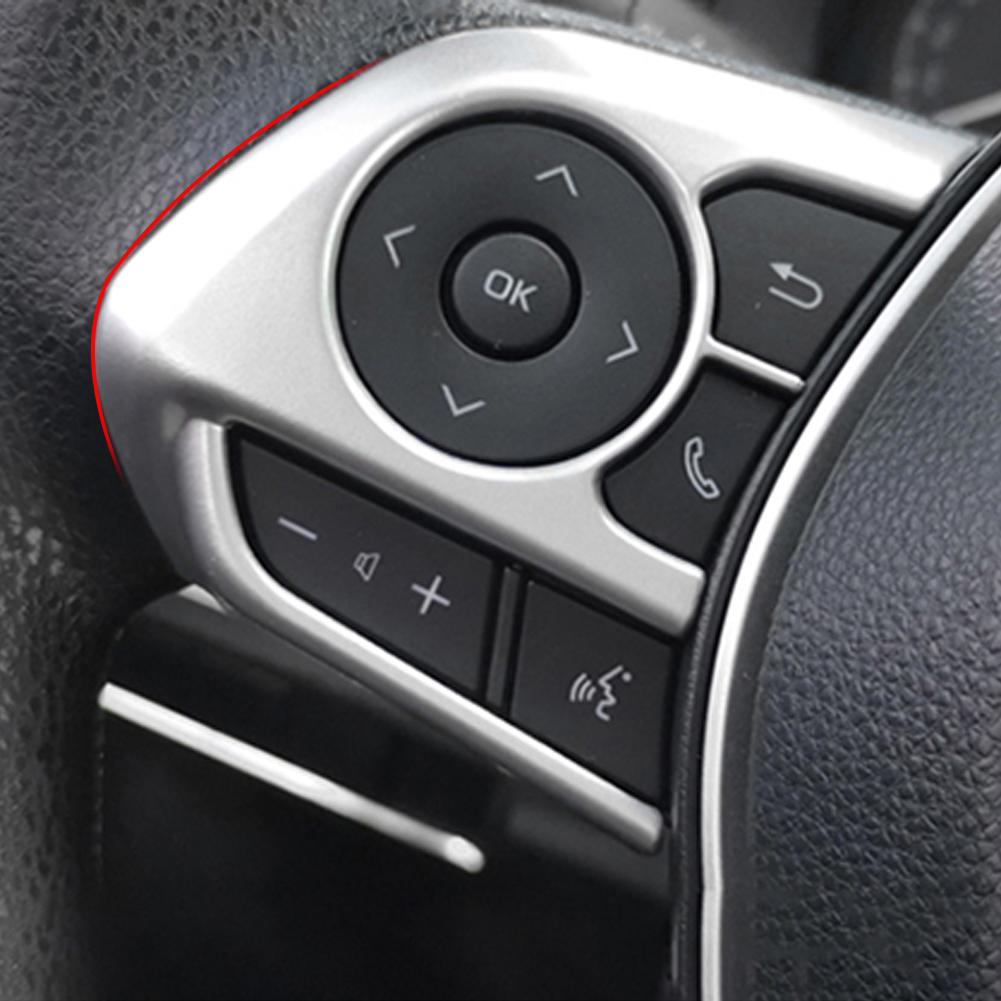 2 шт. Автомобильный руль кнопки панели крышка отделка наклейка для Toyota RAV4 Corolla E210 2019 2020 2021 2024 RAV 4 XA50 аксессуары