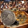 DND Dice Pocket Watch Case Bronze Wolf Head Thick Waist Chain Dices Board Game