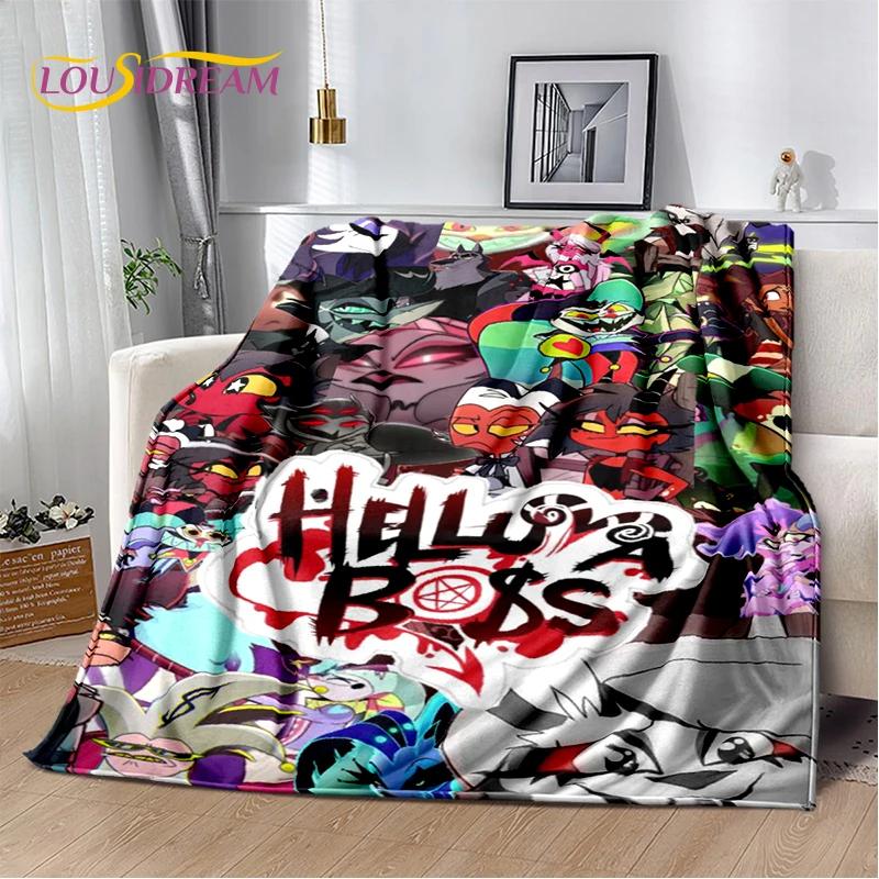 2026 New H-Helluva Boss Blitzo Cartoon Soft Blanket,Soft Throw Blanket for Home Bedroom Bed Sofa Picnic Travel Cover Child Gift