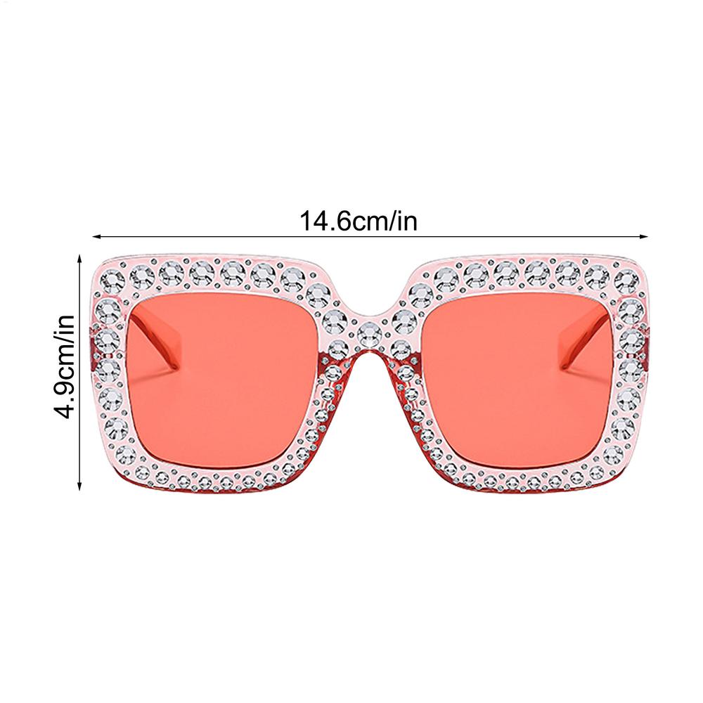 Women Fashion Rhinestone Sunglasses Steampunk Vintage Rhinestone Sunglasses Lens Sun Glasses Shades for Female