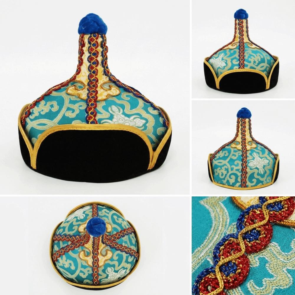 Comfortable Wearing Ethnic Costume Headwear Mongolian Style Hat Folk Dance Performance