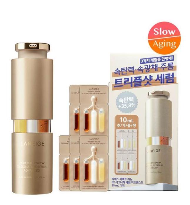 LANEIGE Сыворотка Perfect Renew 3X Signature | Антивозрастной и укрепляющий корейский уход за кожей – 20 мл