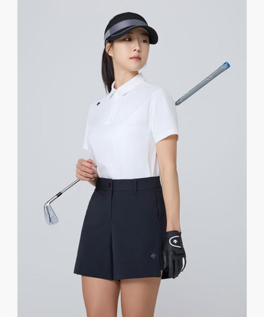 DESCENTE GOLF Унисекс футболка с коротким рукавом с графическим принтом на воротнике Dr22Mfts4L