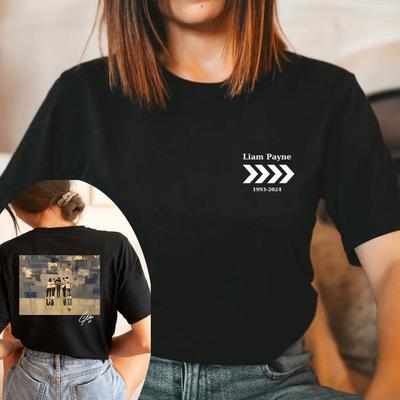 Лиам Пейн Выберите футболки с надписью «Love» Футболка с надписью «Liam Payne Tribute» в память о Лиаме Пейне Футболки с графическим принтом Винтажная футболка с коротким рукавом