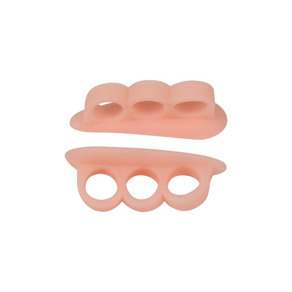 Toe Separators Toe Protectors for Little Toe Gel Toe Separator Toe Straightener with 3 Holes Little Toe Separators
