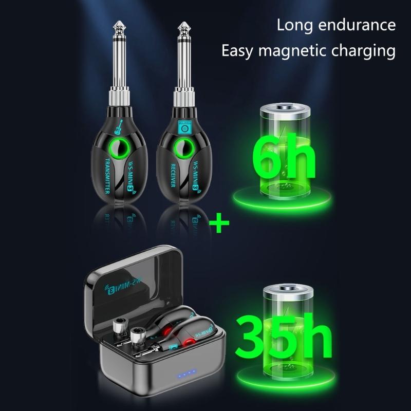 2,4 ГГц Аксессуары для электрогитары Беспроводная система передатчика и приемника для беспроводного усилителя Гитарные разъемы