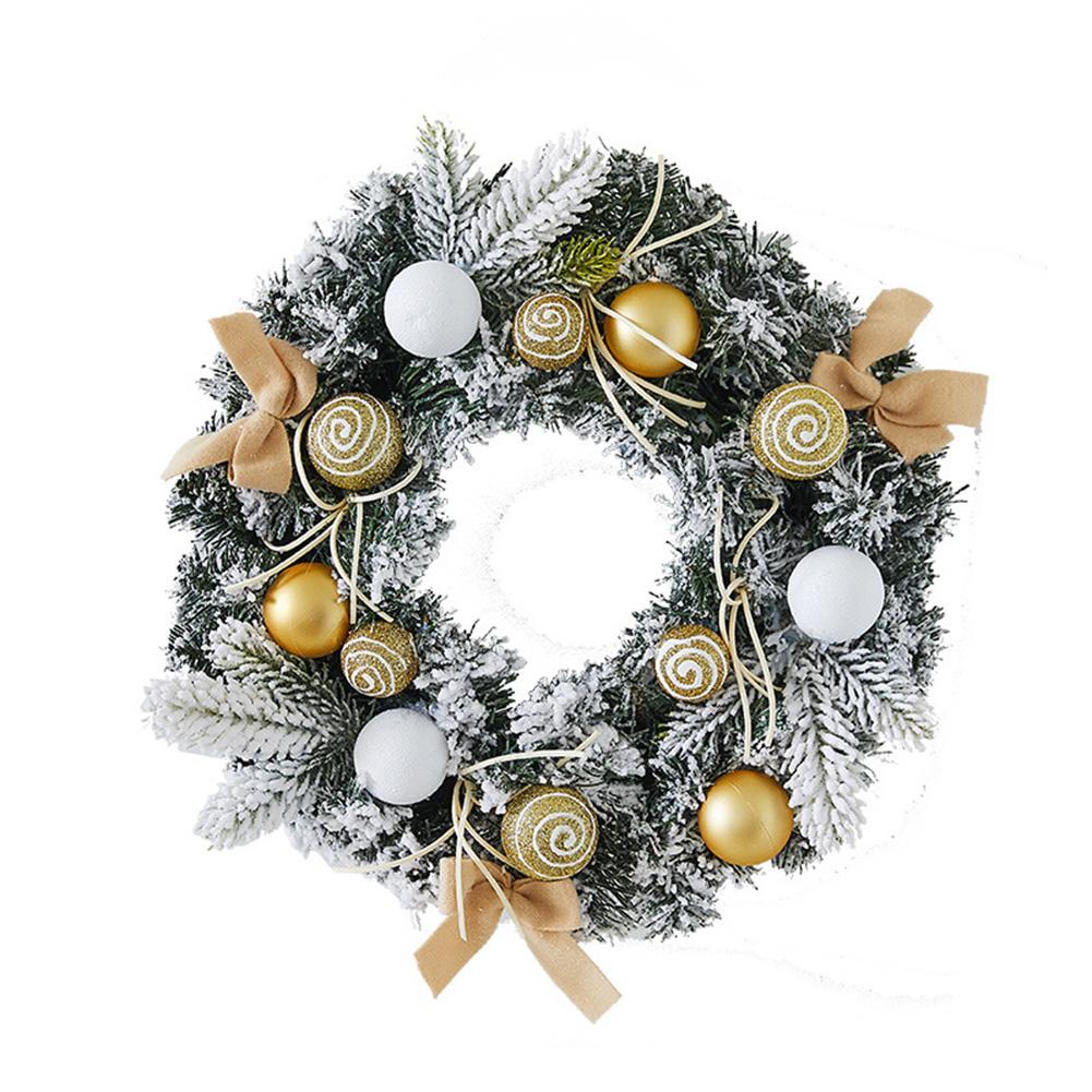 Christmas Wreath Front Door Christmas Door Wreath Decoration Branches Balls 15 7