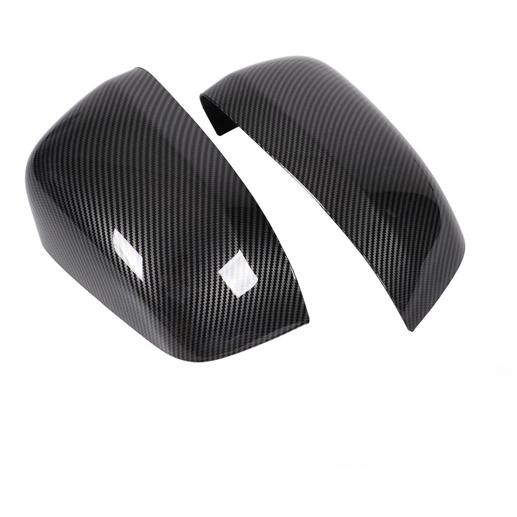 2PCS Rearview Mirror Cover 5G0857537 ABS Plastic Replacement for Jeep Grand Cherokee 2011‑2019Carbon Fiber Style
