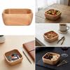 Square Wood Plate Wood Salad Plate Eco Friendly Ins Style  Tray  Decoration