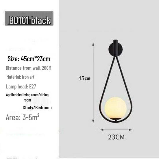 Modern Nordic LED Wall Lamp for Bedroom and Living Spaces