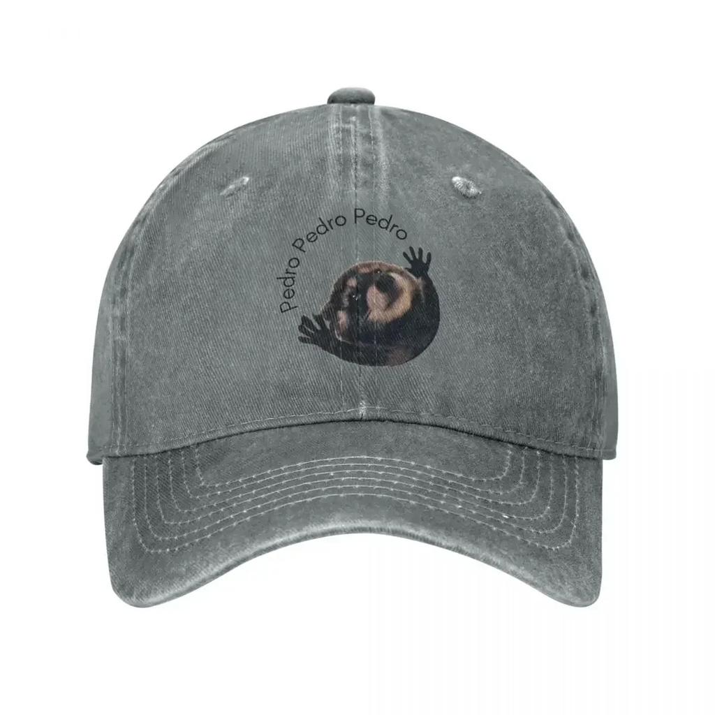 Pedro Raccoon Baseball Caps Vintage Distressed Cotton Snapback Hat for Unisex WoUnisex Outdoor Running Golf Caps Hat
