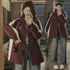 2024 Women's Spring & Autumn College Style Contrast Color Casual Jacket - Loose Fit