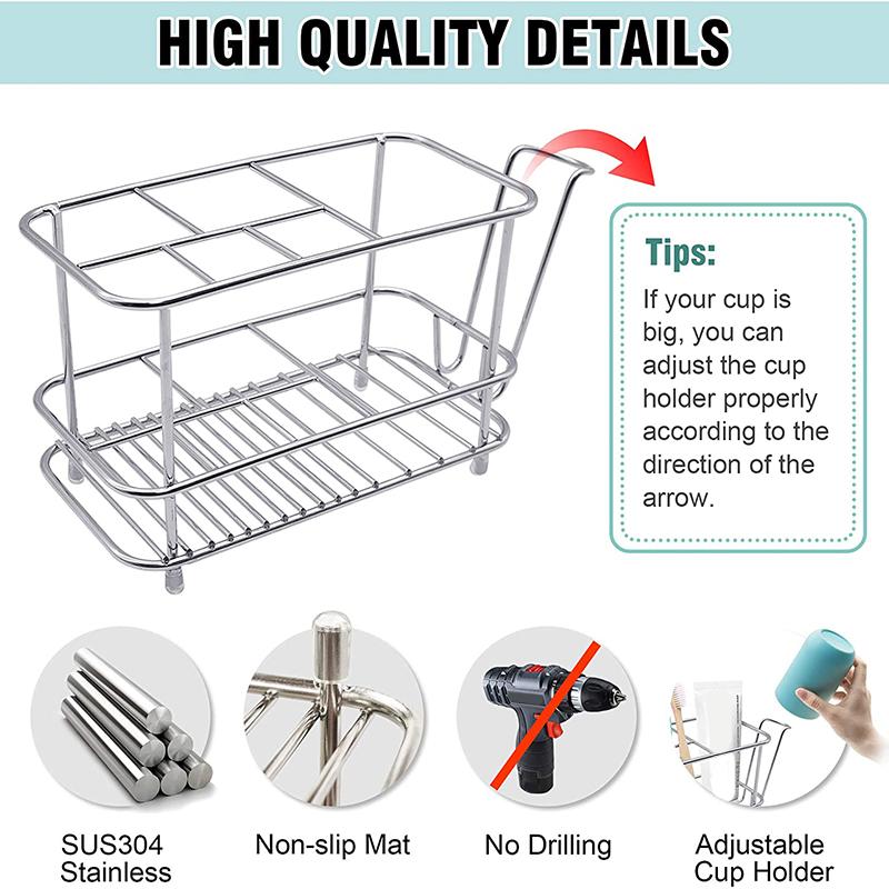 Toothbrush Holder For Bathroom Wall Or Counter Non-Slip Mat Drill-Free Toothbrush Organizer For Electronic Toothbrushm12k