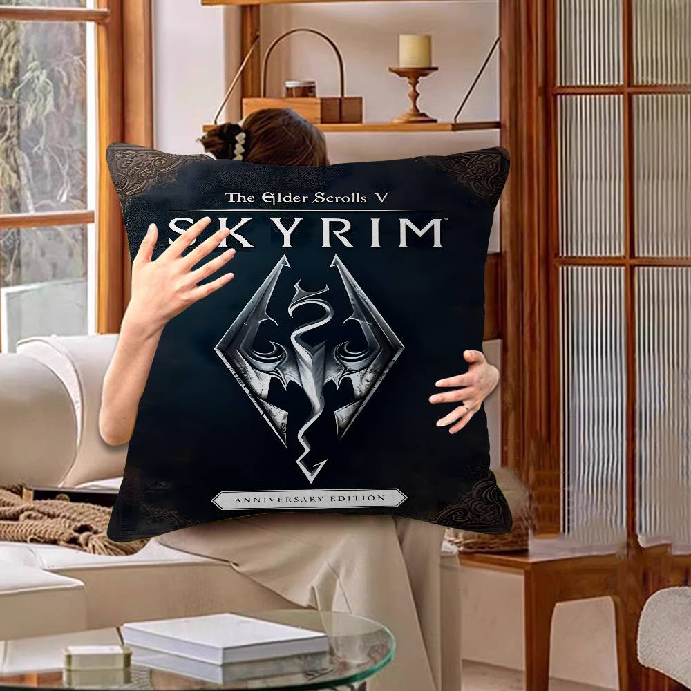 Action RPG S-Skyrim Игровой Офис Подушка Наволочка Автомобильная Наволочка 45X45СМ Подушка для Поясницы Наволочка для Дивана