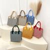 Женские Сумки Простой Клетчатый Модный Универсальный Корейский Вязаный Tote Сумки Повседневный Большая Вместимость Портативный Новый Сумка Для Девушки