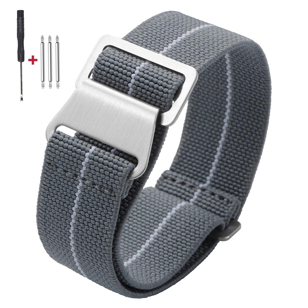 French Military Parachute Comfortable Elastic Nylon Watch Band 18mm 20mm 22mm for Seiko for Tudor for Rolex Strap Sport Bracelet