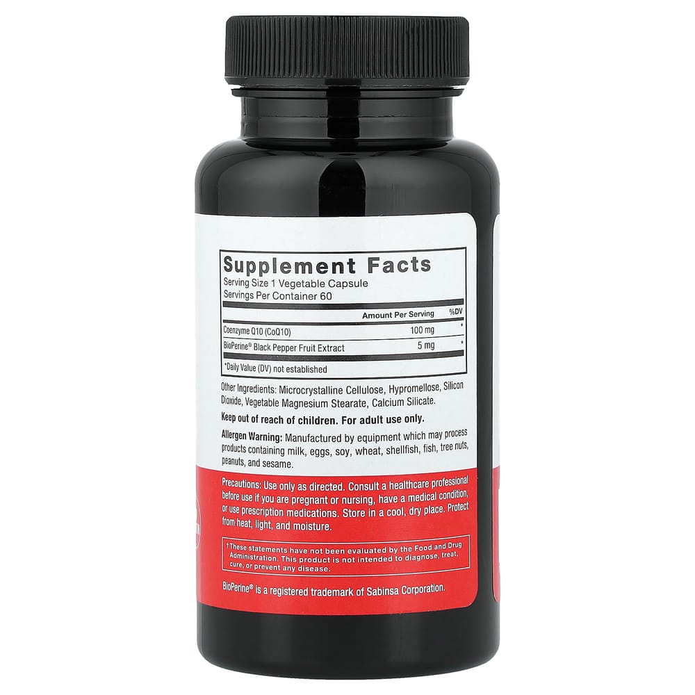 Force Factor CoQ10 100mg Veggie Capsules, 60 Count