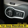 Для Jeep Cherokee KL 2014 2015 2016 2017 2018 2019 2020 2024 Автомобильная фара Противотуманная фара Кнопка регулировки переключателя Панель Крышка Отделка