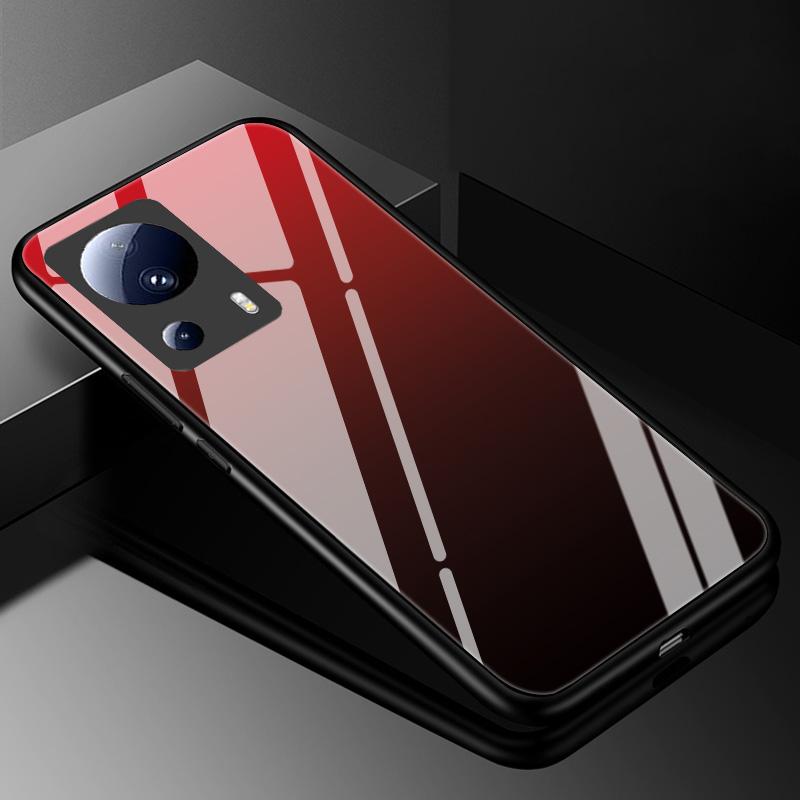 Закаленное Стекло Чехол для Xiaomi 13 Lite 5G Обложка 13Lite Расписной Жесткий Чехол для Телефона Xiaomi Mi 13 Lite Бампер из ТПУ Xiaomi13Lite