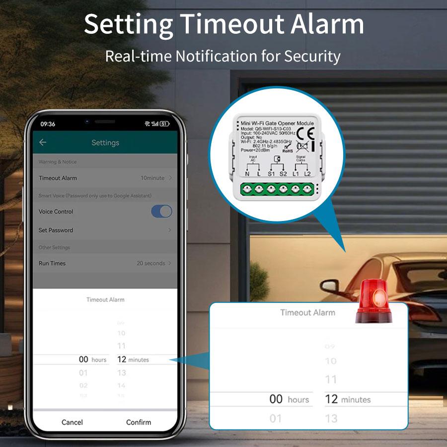 Tuya WiFi Zigbee Умный контроллер открывания гаражных ворот 110В 240В Моторизованный модуль открывания ворот с голосовым управлением для Smart Life