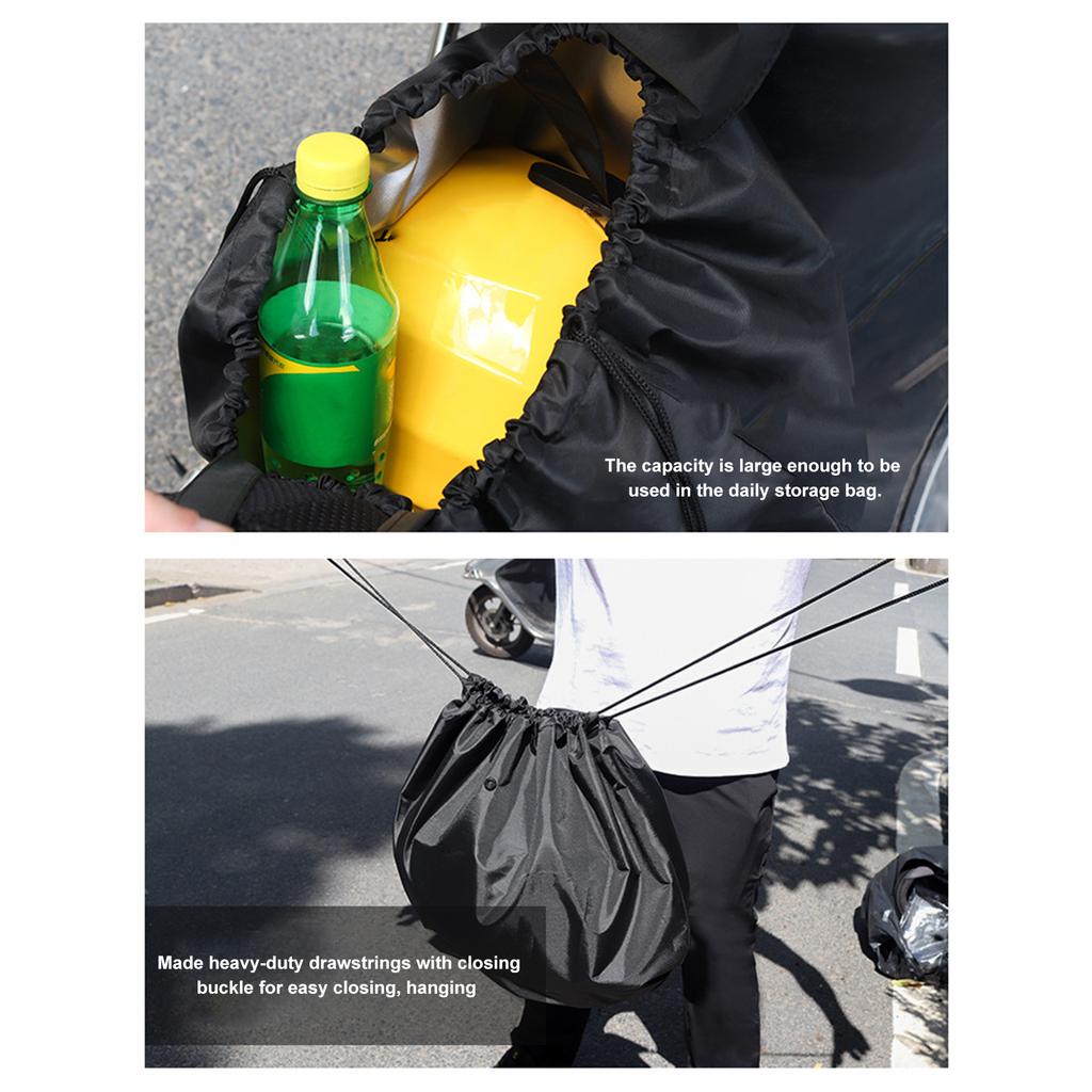 Motorcycle Helmet Bag,Black Nylon Durable Drawstring Bag for Riding Bicycle Motorcycle Sport Gym