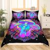 Colored Mushroom Three-Piece Quilt Cover 3D Digital Printing Bedding Set Mandala Bed Cover