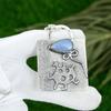 Friendship Day Deal Owyhee Blue Opal Gemstone 925 Sterling Silver Bezel Pendant