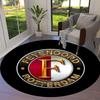 Feyenoord Round Area Rug,Carpet Rug for Living Room Bedroom Sofa Playroom Decor,Non-slip Floor Mat