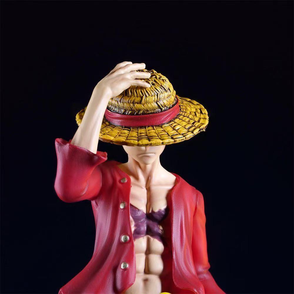 Студия One Piece Шляпа из соломы Двухлетний Луффи Фигурка Аниме Резонанс Подарок Подставка для демонстрации JT C2 Подвижная Сочлененная Масштабная Детализированная Движущаяся Коллекционная