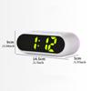 USB Rechargeable LED Alarm Clock Temperature Date RGB Luminous Digital Clock Voice Control 12/24H Electronic Snooze Clock