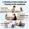 Переводчик с помощью AI Language Earbuds Наушники-переводчики в режиме реального времени 144 языка Акценты Онлайн-переводчик Устройство с приложением Перевод Bluetooth 5.4 Наушники