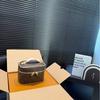 Кожаная косметичка Женская сумка Винтажная с принтом Сумка для умывания Сумка для макияжа