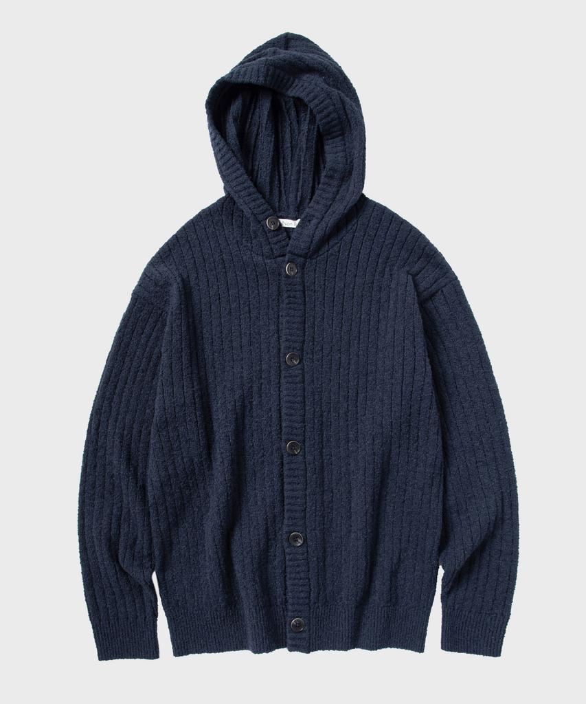 NONBLANK Boucle Hoodie Knit_Navy