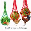 1Pc/2Pcs Chicken Vegetable Fruit Hanging Feeder Chicken Coop Cabbage Holder String Bag with Hanger Poultry Feeding Tool for Hens Duck Goose