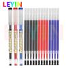 11Pcs/Lot 0.35mm Ultra Fine Finance Gel Pen Black/Blue/Red Ink Refills Rods Gelpen For School Office Exam Supplies Stationery