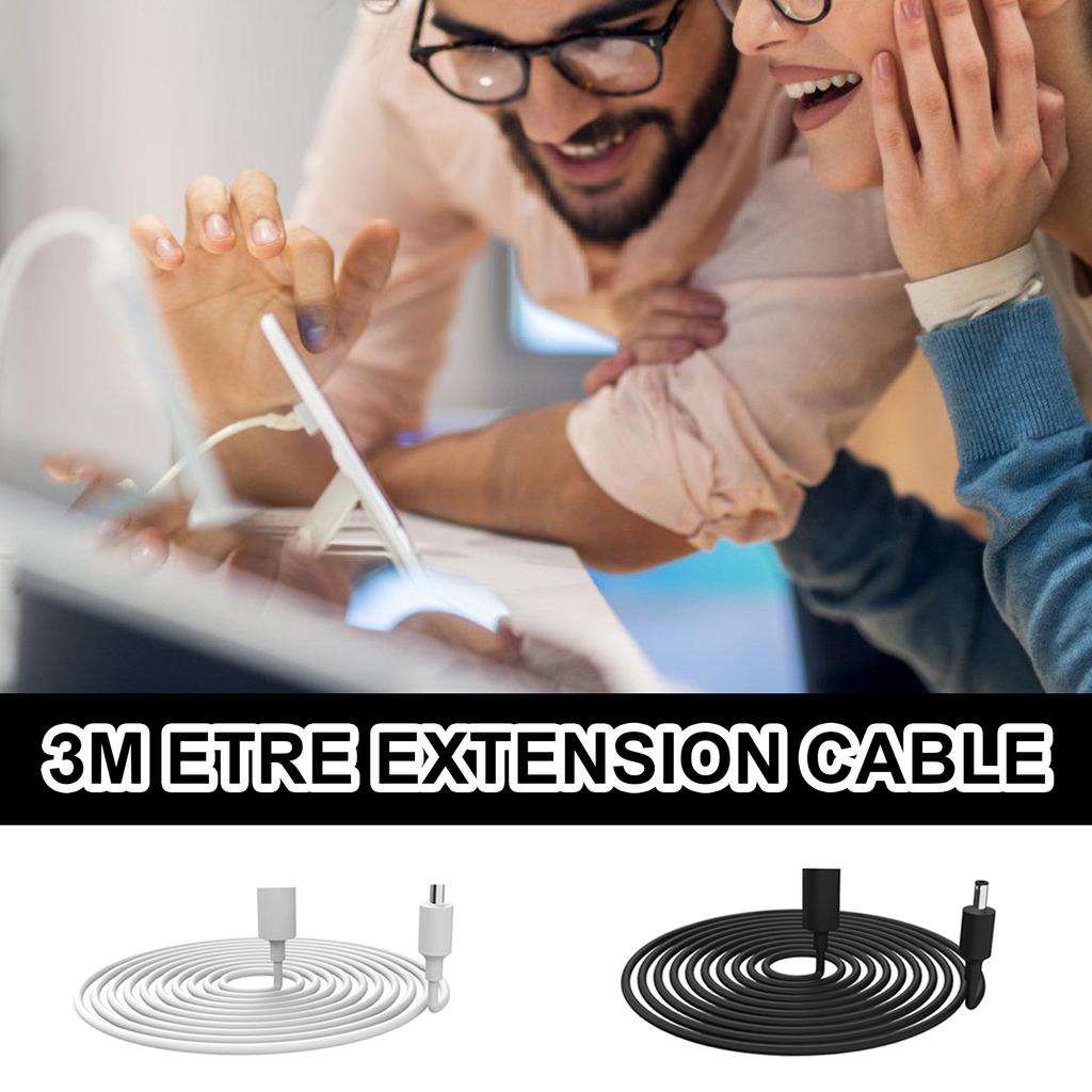 3M/10ft DC Extension Cable Replacement Power Extension Cord Long DC Adapter Plug Extender Cable Speaker Accessory