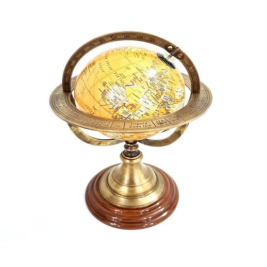 30.48 Морская латунная армиллярная сфера глобус мира черная деревянная основа домашняя декоративная