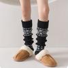 Детские гетры Jk Харадзюку Однотонные Японский стиль Стиль Fair Isle Вязаные носки Повседневные Кавайные Детские Длинные носки Девочки