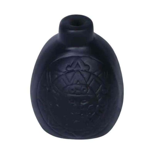 Aztec Death Whistle for Pranks, Halloween Gifts, and Crafts (Black Skull)