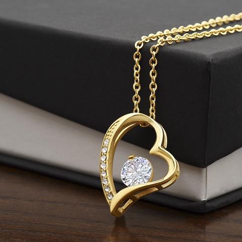 Minimalist Heart Pendant Necklace for Women 316L Stainless Steel 18K Gold Plated CZ Diamond Heart Necklace Waterproof Jewelry Gi