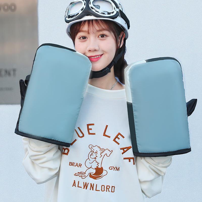 Motorcycle Scooter Handlebar Grip Gloves Muffs Winter Cycling Waterproof Windproof Bikecycle Handlebar Gloves Moto Accessories