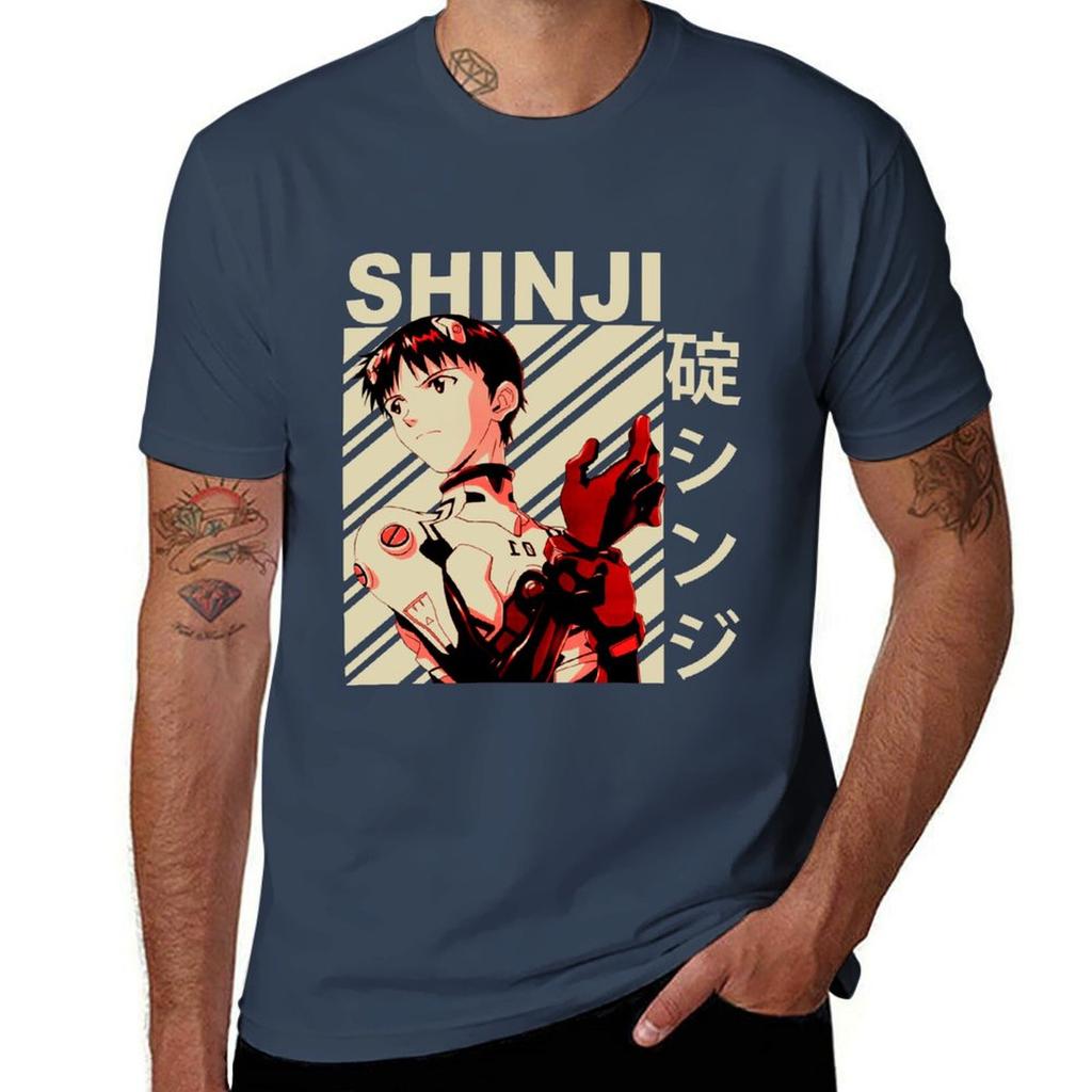 Синдзи Икари - Винтажная футболка с рисунком, мужская футболка, милая одежда, для мальчиков, с принтом животных, графика, мужская футболка