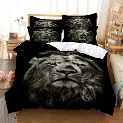 Комплект постельного белья Lion, комплект пододеяльников, комплект постельного белья с 3D-печатью, комплект постельного белья размера Queen, модный дизайн